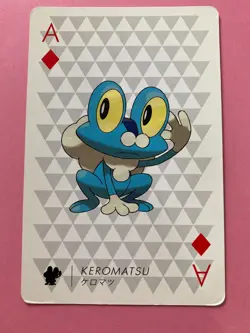 Pokemon X Nintendo Playing Card TCG Froakie Ace of Diamonds 2013 Nintendo Japan - Image 3