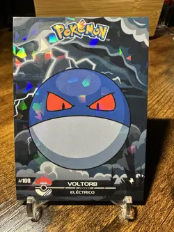 2025 Pokemon Crystal Card Collection Black Dark Edition #100 Voltorb Holo - Image 1