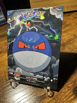 2025 Pokemon Crystal Card Collection Black Dark Edition #100 Voltorb Holo - Image 2