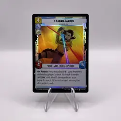 Star Wars Unlimited Spark of Rebellion Kanan Jarrus FOIL Uncommon Card - Image 1