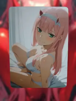 Zero Two Darling in the Franxx Anime Waifu Sexy Goddess Doujin Lewd Hentai Card - Image 1