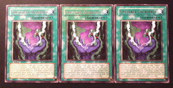 Yu-Gi-Oh! 3x Finsterer Zauberruf, DP06-DE019, Rare, 1. /2. A., Deutsch, EX/GD/LP - Image 1
