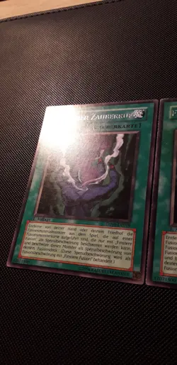 Yu-Gi-Oh! 3x Finsterer Zauberruf, DP06-DE019, Rare, 1. /2. A., Deutsch, EX/GD/LP - Image 2