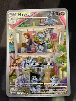 Machoke 177/165 Sv: Scarlet & Violet 151 Holo Pokemon Card Full Art Fighting - Image 1