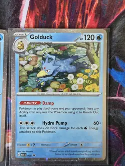 Psyduck and Golduck Cosmos Holo Mega Evolution Promo Set NM Pokemon Cards - Image 3