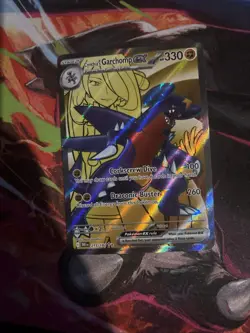 Pokemon TCG Cynthia's Garchomp EX 215/182 Destined Rivals Full Art NM - Image 3