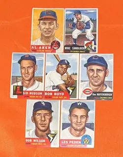 1953 Topps (7) Different High # w/SPs Vintage Baseball Card Lot *CgC605* - Image 1