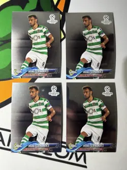 2017-18 Topps Chrome UCL Bruno Fernandes 4 card lot - Image 1