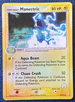 Team Aqua's Manectric 29/95 Reverse Holo EX Team Magma vs. Team Aqua 2004 - MP - Image 1