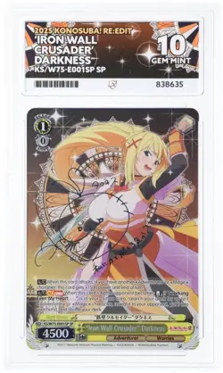 Signed Weiss Schwarz Konosuba! Iron Wall Crusader Darkness KS/W75-E001SP Ace 10 - Image 3