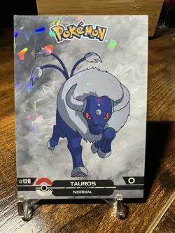 2025 Pokemon Crystal Card Collection Black Dark Edition #128 Tauros Holo - Image 1