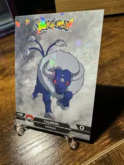 2025 Pokemon Crystal Card Collection Black Dark Edition #128 Tauros Holo - Image 2