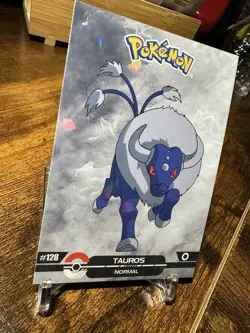 2025 Pokemon Crystal Card Collection Black Dark Edition #128 Tauros Holo - Image 3