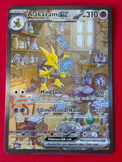 Alakazam ex 201/165 Scarlet & Violet 151 Special Illustration Rare Pokemon - NM - Image 1