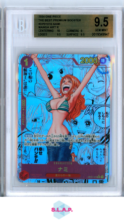 NAMI MANGA ART R 2024 ONE PIECE CARD GAME THE BEST PRM BOOSTER OP01016 BGS 9.5 - Image 1