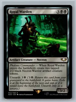 Magic MTG Universes Beyond: Warhammer 40,000 Royal Warden #052/168 TCG CCG 40k - Image 1