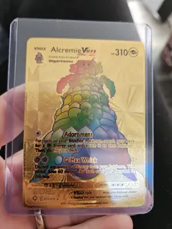 Alcremie Vmax Rainbow Gold Foil Fan Art Vinyl Textured Collector Pokemon Card - Image 1