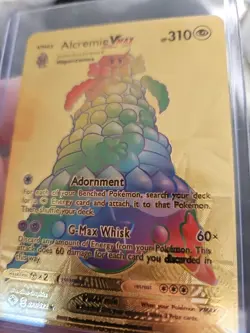Alcremie Vmax Rainbow Gold Foil Fan Art Vinyl Textured Collector Pokemon Card - Image 4
