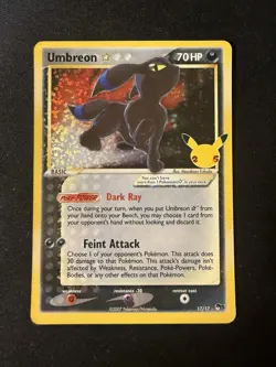 Pokemon TCG Umbreon Star Celebrations Holo Card 17/17 Classic Collection - Image 1