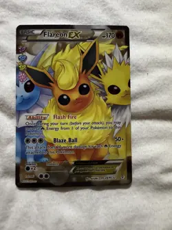 Pokemon TCG Flareon EX Ultra Rare Holo Full Art Card RC28/RC32 Generations - Image 1