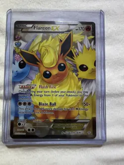 Pokemon TCG Flareon EX Ultra Rare Holo Full Art Card RC28/RC32 Generations - Image 3