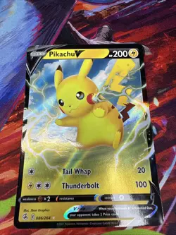 Pokemon TCG Pikachu v Illustration Card 086/264 Rare - Image 1