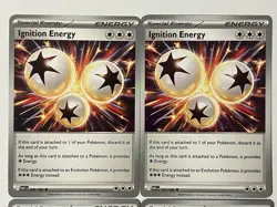4x Ignition Energy Playset 4 Cards Pokemon TCG Random Reverse Holo White Flare - Image 3