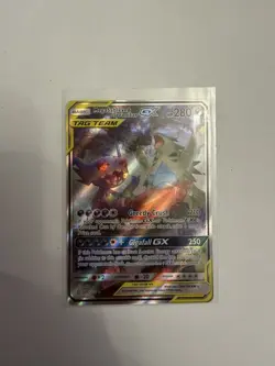 Pokemon Mega Sableye & Tyranitar GX TAG TEAM Holo Card 226/236 Unified Minds - Image 1