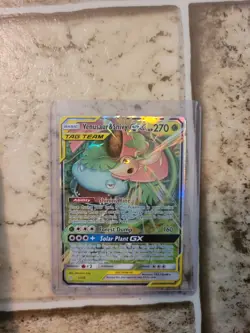 Pokemon 2019 Sun & Moon Cosmic Eclipse Venusaur Snivy Tag Team Holo Card #1/236 - Image 1