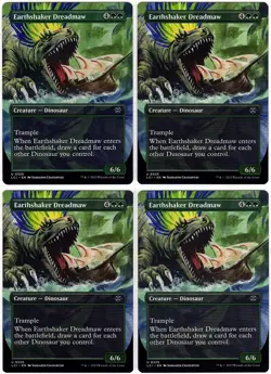 MTG Lost Caverns of Ixalan Earthshaker Dreadmaw Extended Art x 4 (Uncommon) - Image 1