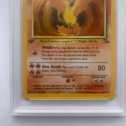 Vintage 1999 Moltres #12 PSA 6 – 1st Edition Fossil WotC Holo Rare Pokemon Card - Image 4