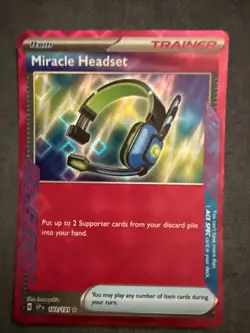 Pokemon TCG Miracle Headset Trainer Card 183/191 Surging Sparks Ace Spec - Image 1