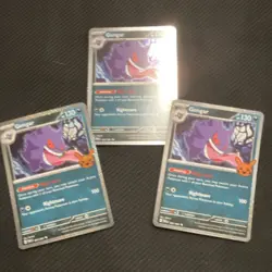 Pokemon Gengar Holo Card Lot x3 057/091 Trick or Trade 2024 Holo NM Sleeved - Image 1