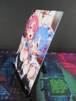 Rem & Ram Re: Zero Starting Life Custom Art Card NM Anime Sexy Waifu Collectible - Image 2