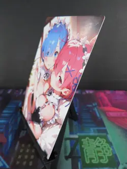 Rem & Ram Re: Zero Starting Life Custom Art Card NM Anime Sexy Waifu Collectible - Image 2