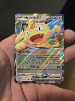 Meowth ex 062/088 Perfect Order Holo Pokemon Card NM - Image 1