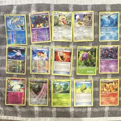 Pokemon TCG Lot of 15 cards - Pre 2016 - LP some MP - Includes Rares/Holos - Image 1