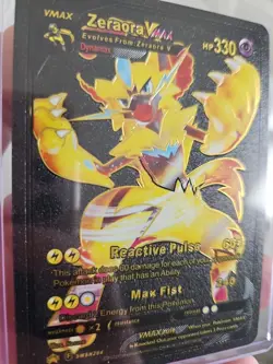 Zeraora Vmax Black Foil Fan Art Vinyl Textured Collector Pokemon Card HP330 - Image 4
