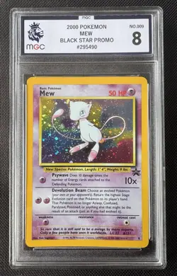 Pokemon Mew TCG Holo Rare Card Black Star Promo 2000 #9 - Image 1
