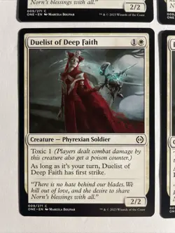 4x Mtg Phyrexia All Will Be One Duelist Of Deep Faith NM/M Magic The Gathering - Image 2