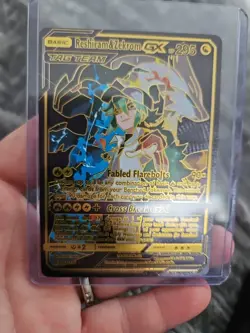Reshiram & Zekrom GX Black Foil Fan Art Vinyl Collector Pokemon Card - Image 1