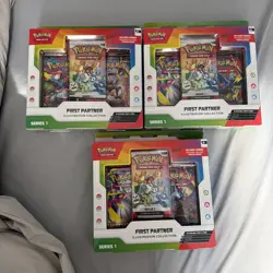 Pokemon TCG: 3x First Partner Illustration Collection - NEW SEALED - Image 1