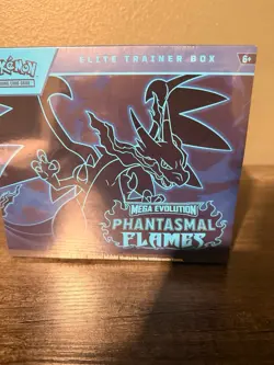 Pokemon Mega Evolution Phantasmal Flames Elite Trainer Box Promo Booster Sleeves - Image 1