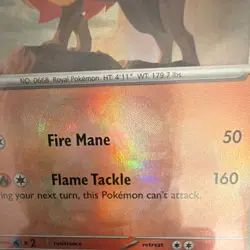 Pokemon Pyroar Master Ball Pattern Uncommon Holo 016/131 Prismatic 120 HP - Image 2