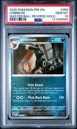 Graded Pokemon - Umbreon Masterball (059/131) Prismatic Evolutions PSA 10 - Image 1