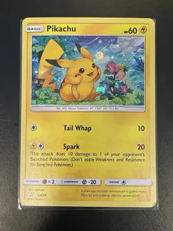 Pokemon Pikachu TCG SM86 Cosmo Holo Black Star Promo Card - Image 1