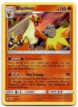 Blaziken 6/70 Holo Rare Dragon Majesty Pokemon Holo Damaged - Image 1