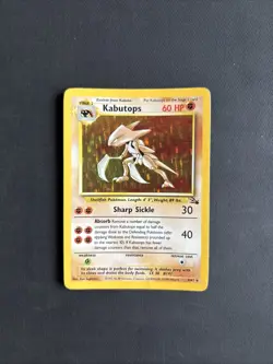 Pokemon TCG Kabutops 9/62 Fossil Holo Unlimited Rare WOTC 1999 Vintage - PLAYED - Image 1