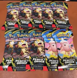 Pokemon TCG: Perfect Order Sleeved Booster Packs Lot Of 10 - Image 1