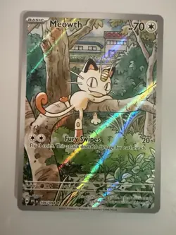 Pokemon Phantasmal Flames Meowth Illustration Rare 106/094 NM-M - Image 1
